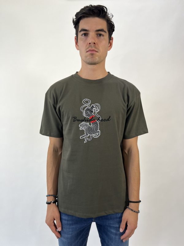 T- SHIRT CON RICAMO MILITARY